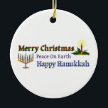 Christmas Hanukkah Ceramic Ornament<br><div class="desc">Special ornament,  great gift!</div>