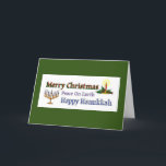 Christmas Hanukkah Holiday Card<br><div class="desc">Christmas Candle and Hanukkah Menorah with Isaiah 9:6 and message inside.  Zazzle offers discount on quantities ordered.</div>