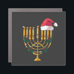 Christmas Hanukkah Jewish Santa Menorah  Car Magnet<br><div class="desc">hanukkah christmas mashup,  jewish holiday humor,  santa menorah,  interfaith christmas 2025,  hanukkah meets christmas,  funny jewish santa design,  menorah santa hat 2025,  christmukkah mashup,  jewish christmas fusion,  menorah holiday 2025</div>