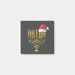 Christmas Hanukkah Jewish Santa Menorah  Post-it Notes