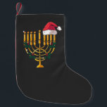 Christmas Hanukkah Jewish Santa Menorah  Small Christmas Stocking<br><div class="desc">hanukkah christmas mashup,  jewish holiday humor,  santa menorah,  interfaith christmas 2025,  hanukkah meets christmas,  funny jewish santa design,  menorah santa hat 2025,  christmukkah mashup,  jewish christmas fusion,  menorah holiday 2025</div>