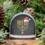 Christmas Hanukkah Jewish Santa Menorah  Snow Globe<br><div class="desc">hanukkah christmas mashup,  jewish holiday humor,  santa menorah,  interfaith christmas 2025,  hanukkah meets christmas,  funny jewish santa design,  menorah santa hat 2025,  christmukkah mashup,  jewish christmas fusion,  menorah holiday 2025</div>