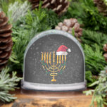 Christmas Hanukkah Jewish Santa Menorah  Snow Globe<br><div class="desc">hanukkah christmas mashup,  jewish holiday humor,  santa menorah,  interfaith christmas 2025,  hanukkah meets christmas,  funny jewish santa design,  menorah santa hat 2025,  christmukkah mashup,  jewish christmas fusion,  menorah holiday 2025</div>
