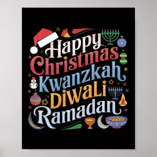 Christmas Hanukkah Kwanzaa Diwali Ramadan Poster