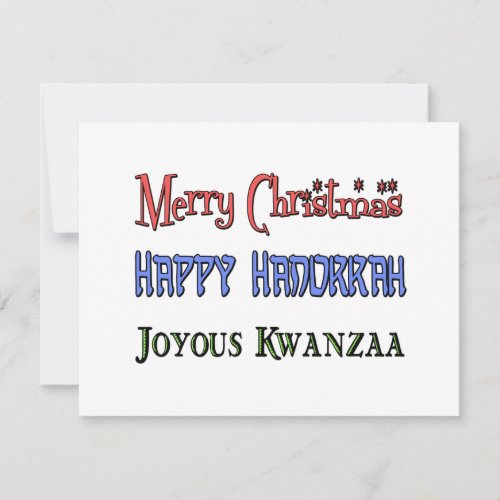 Christmas _ Hanukkah _ Kwanzaa Holiday Card