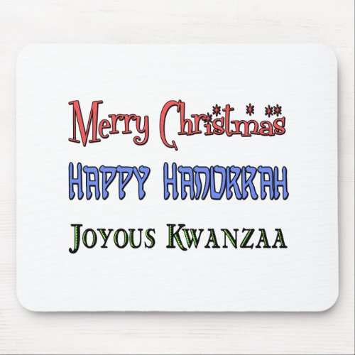 Christmas _ Hanukkah _ Kwanzaa Mouse Pad