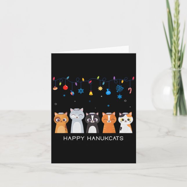 Christmas Hanukkah Menorah Store Ugly Hanukkah Swe Card (Front)