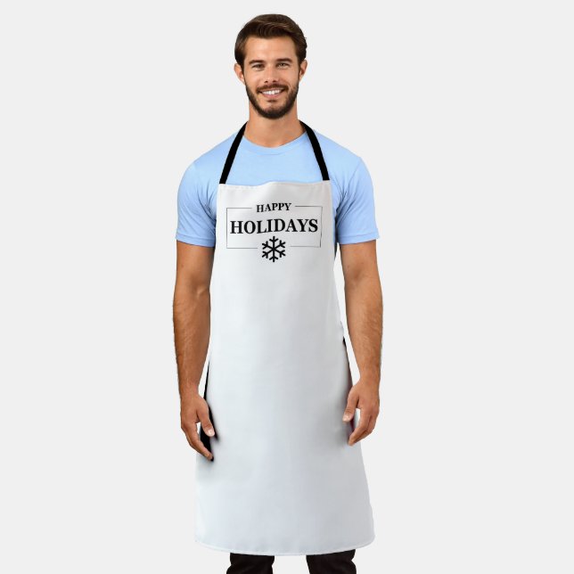 Christmas Happy Holiday Custom Gift Merry Xmas Apron (Worn)