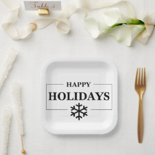 Christmas Happy Holiday Custom Gift Merry Xmas Paper Plates