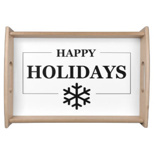 Christmas Happy Holiday Custom Gift Merry Xmas Serving Tray