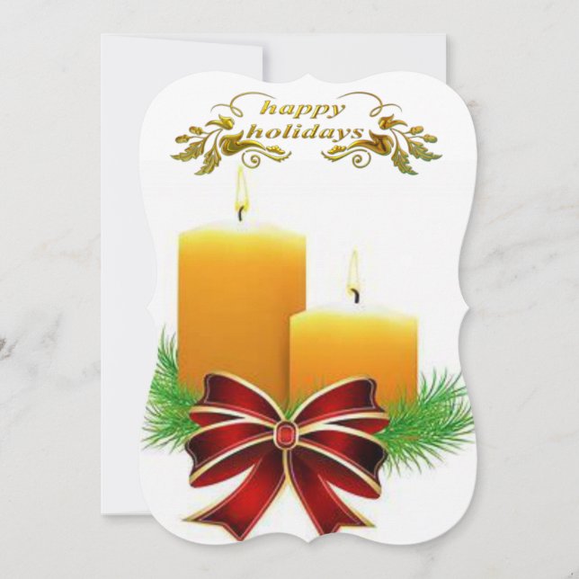 Christmas Happy Holiday Flat Greeting Card (Front)