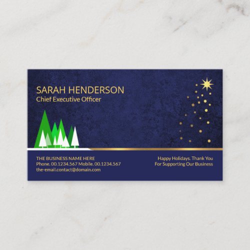 Christmas Happy Holiday Greetings Startup CEO Business Card