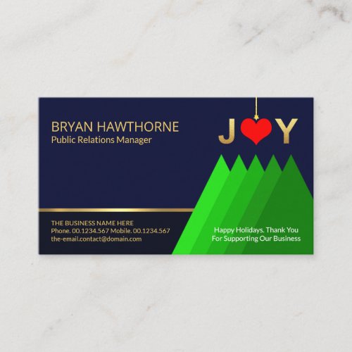 Christmas Happy Holiday Greetings Startup Owner Business Card