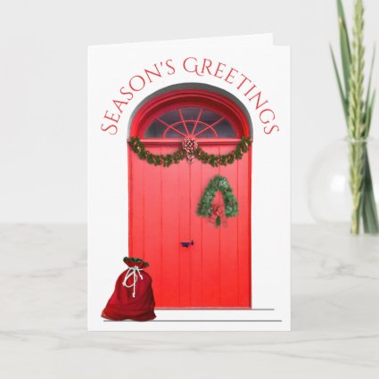 Christmas Happy Holidays Decorations Red Doors