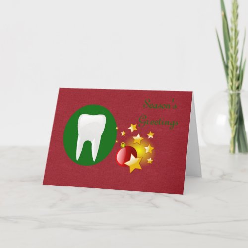 Christmas Happy Holidays from dentist to customers Holiday Card