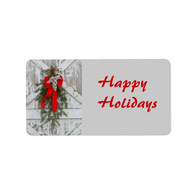 Christmas/Happy Holidays Label (Front)