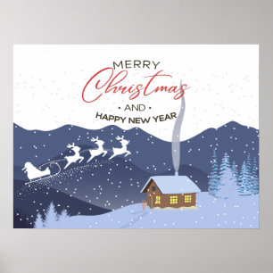 Christmas   Happy new year   Santa  Poster