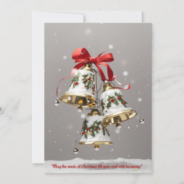 Christmas Harmony: May the Music Fill Your Soul  Holiday Card (Front)