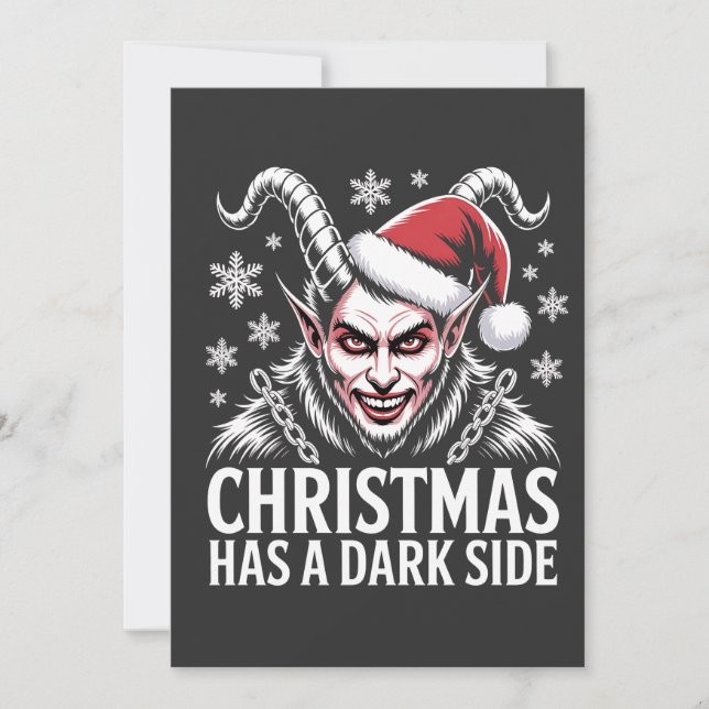 Christmas Has a Dark Side Invitation (Front)