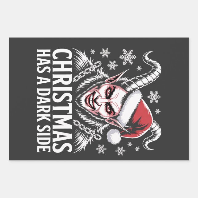 Christmas Has a Dark Side Wrapping Paper Sheets (Front)