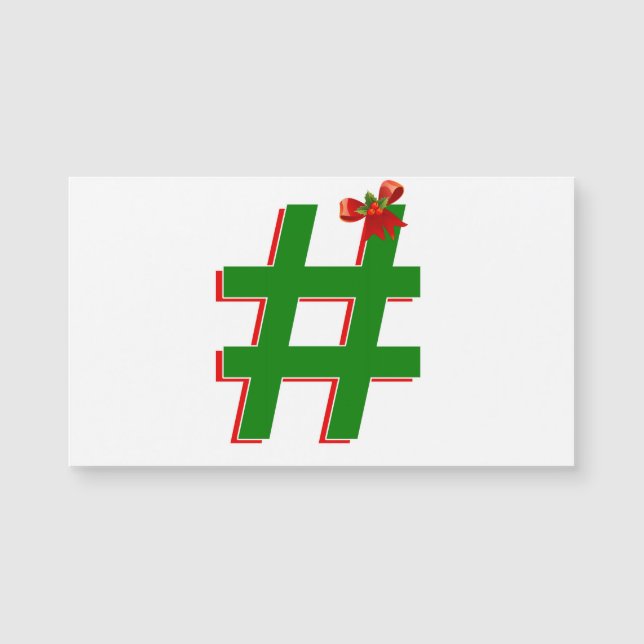 #Christmas #HASHTAG - Hash Tag Symbol (Front)