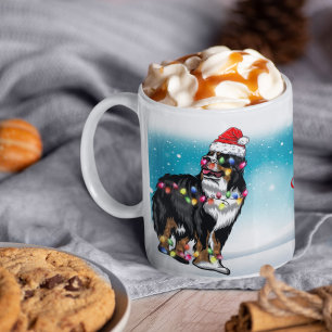 Christmas Hat Merry Christmas St. Bernard Lover Coffee Mug