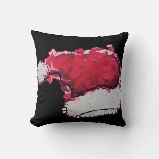 Christmas Hat Throw Pillow (Front)