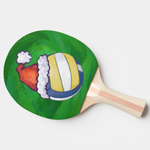 Christmas Hat Volleyball Ping_Pong Paddle