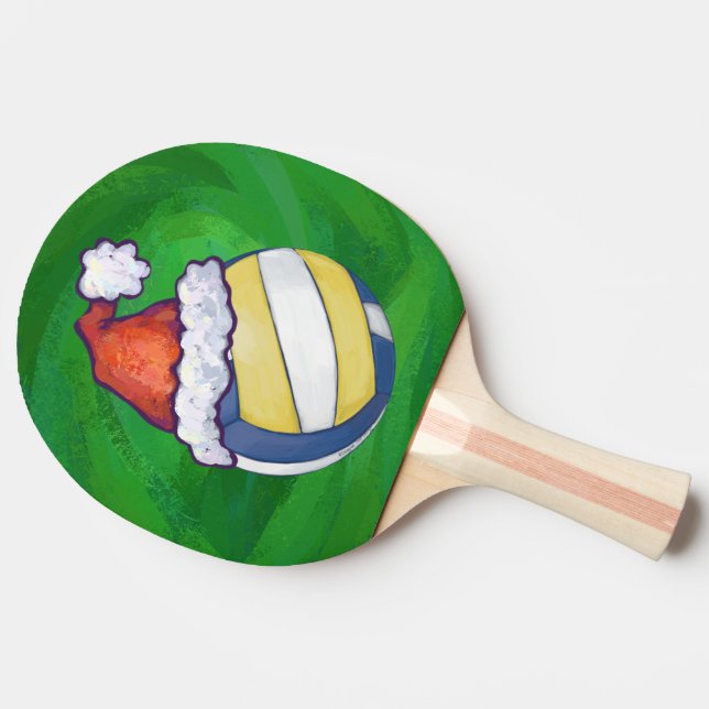 Christmas Hat Volleyball Ping-Pong Paddle (Side)