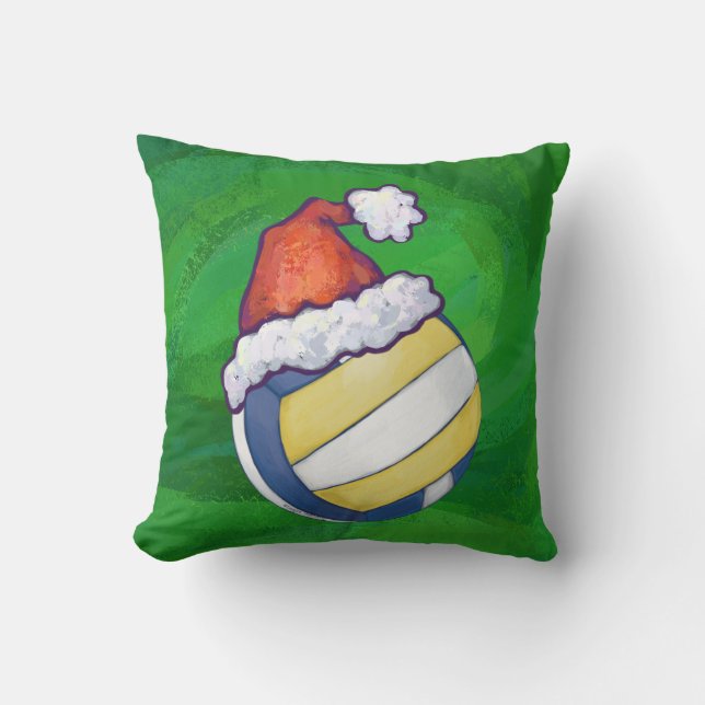 Christmas Hat Volleyball Throw Pillow (Front)