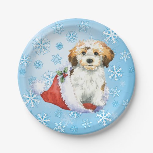 Christmas Havanese Paper Plates