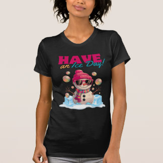 Christmas "Have an Ice Day" Snowman T-shirt 