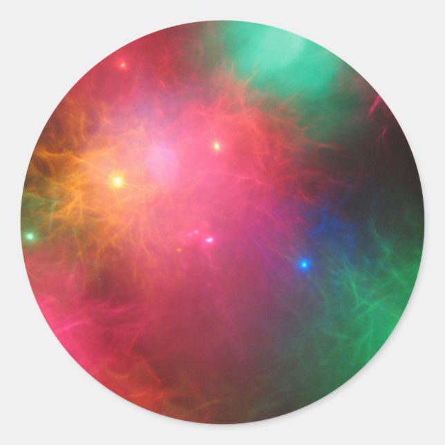 Christmas Haze Classic Round Sticker (Front)