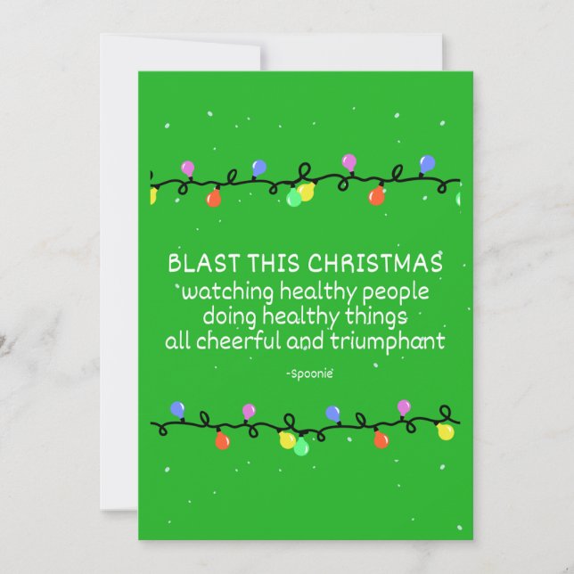 Christmas Healthy People Doing Healthy Things  Holiday Card (Front)