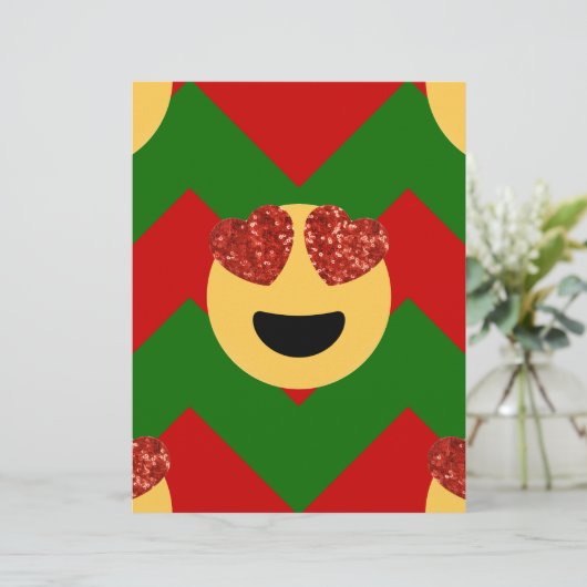 christmas heart eye emoji (Standing Front)