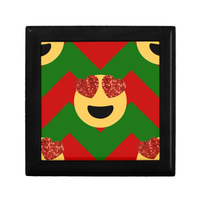 christmas heart eye emoji gift box (Front)