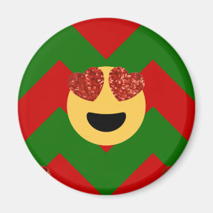 christmas heart eye emoji magnet