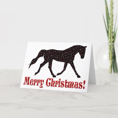 Christmas Heart Horse Greeting Card