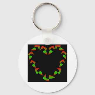 Christmas Heart Keychain