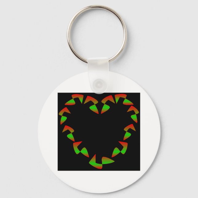Christmas Heart Keychain (Front)