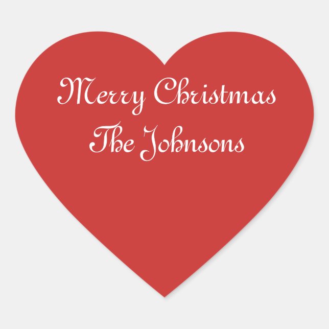 Christmas Heart Shape Stickers (Front)