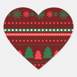 Christmas Heart Sticker