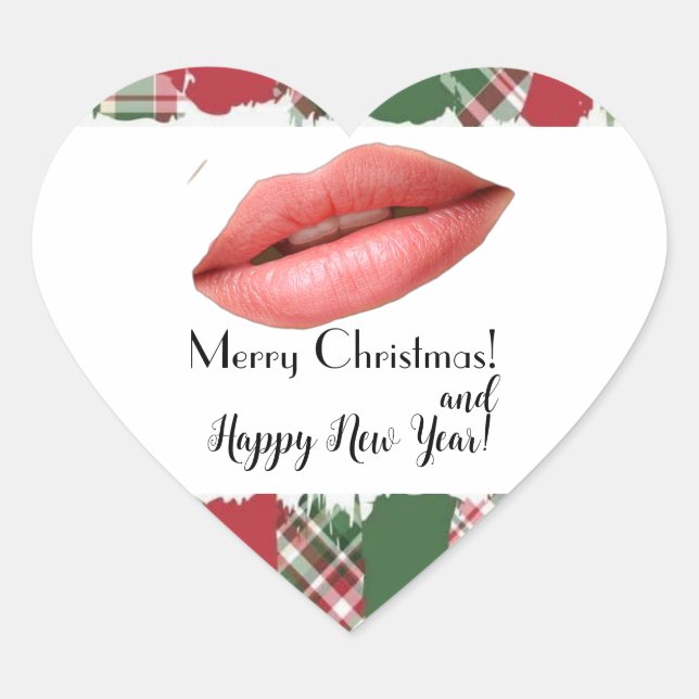 Christmas  heart sticker (Front)
