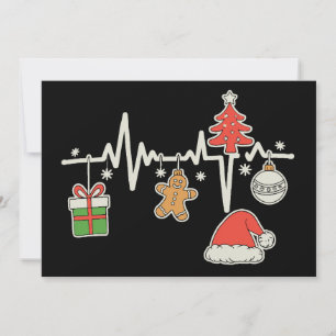 Christmas Heartbeat Nurse Xmas Holiday Season Card