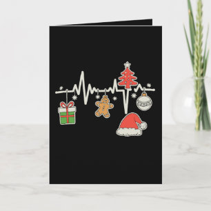 Christmas Heartbeat Nurse Xmas Holiday Season Card