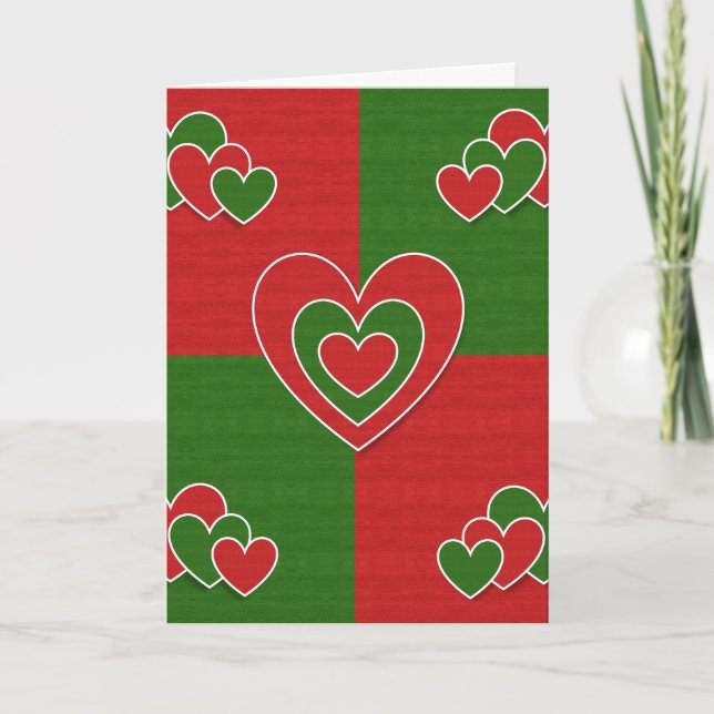 Christmas Hearts Card (Front)