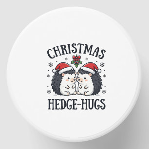 Christmas Hedge-Hugs Cute Hedgehog Holiday Design Mini Candle Favors