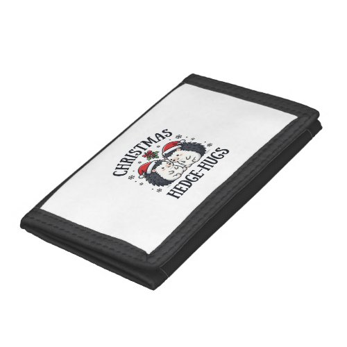 Christmas Hedge-Hugs Cute Hedgehog Holiday Design Trifold Wallet
