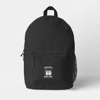 Christmas Hedge-Hugs Cute Hedgehog Holiday Printed Backpack