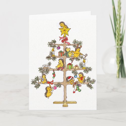 Christmas Hedgehogs Holiday Card